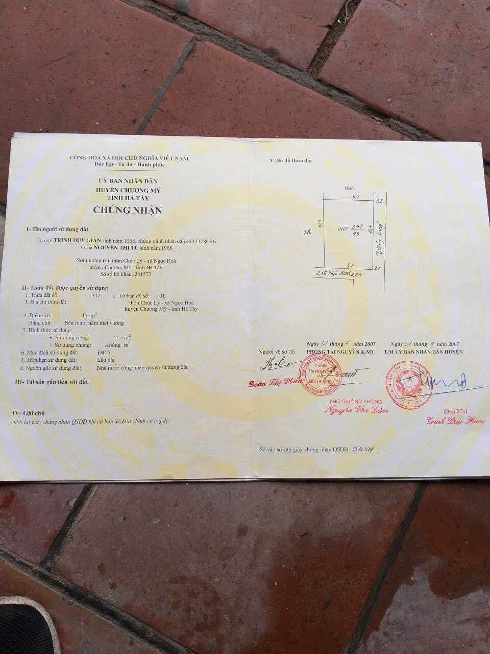 FO trung tâm chúc lý ngọc hoà otto đỗ cửa Lô góc 45m2 vài trăm mét đầy đủ tiện ích Điện trường trạm y tế