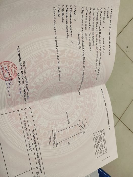 ĐẤT CHÍNH CHỦ - GIÁ TỐT - Vị Trí Đẹp Tại Thôn 2 Xã Thuận Minh, Huyện Hàm Thuận Bắc, Bình Thuận