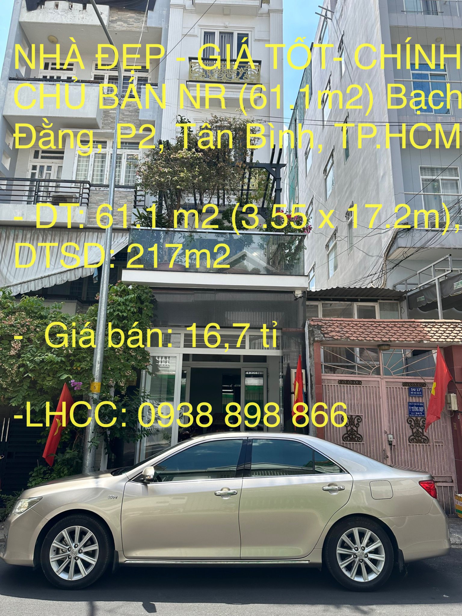 NHÀ ĐẸP - GIÁ TỐT- CHÍNH CHỦ BÁN NHÀ RIÊNG (61.1m2) Bạch Đằng, P2, Tân Bình, TP.HCM
