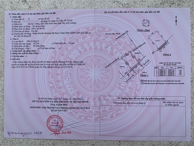 CẦN TIỀN GẤP!!! Giá sốc chỉ bán trong vòng 1 tuần, Mặt tiền Kênh Tham Lương, P14, G Vấp