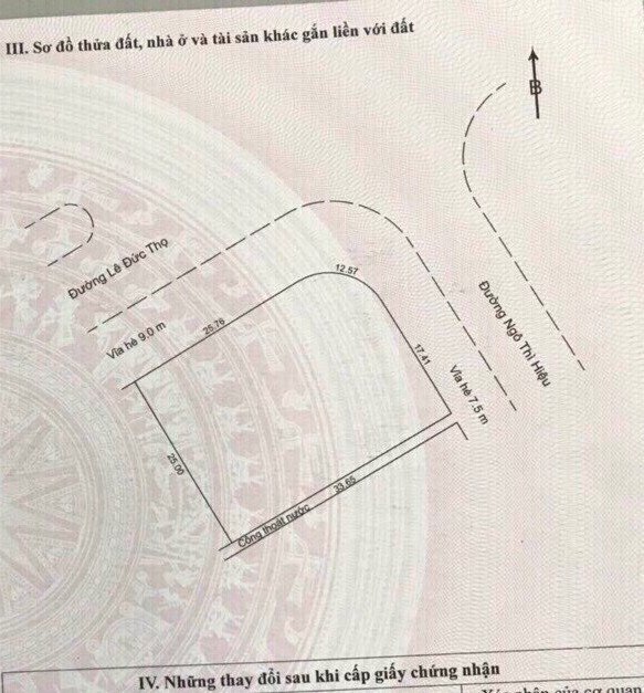 BÁN ĐẤT LÔ GÓC 2 MẶT TIỀN ĐƯỜNG LÊ ĐỨC THỌ & NGÔ THÌ HIỆU