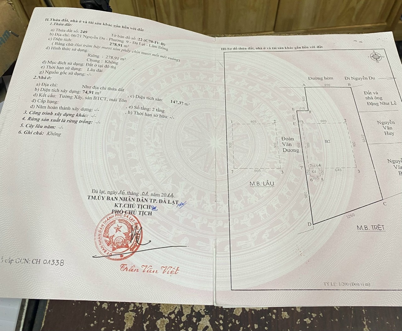 HOT !!! Cần Bán Lô Đất Đẹp Vị Trí Đẹp Tại P9, Tp Đà Lạt, Lâm Đồng