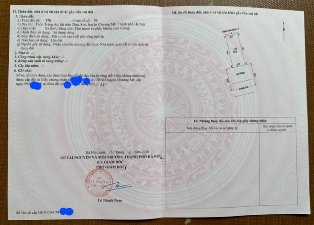 Cc gửi bán 83m2, 7x tr/m2, Mặt tiền = mặt hậu = 5,77m, KĐT Lộc Ninh, mặt Ql6 cũ, kinh doanh, ô tô tránh