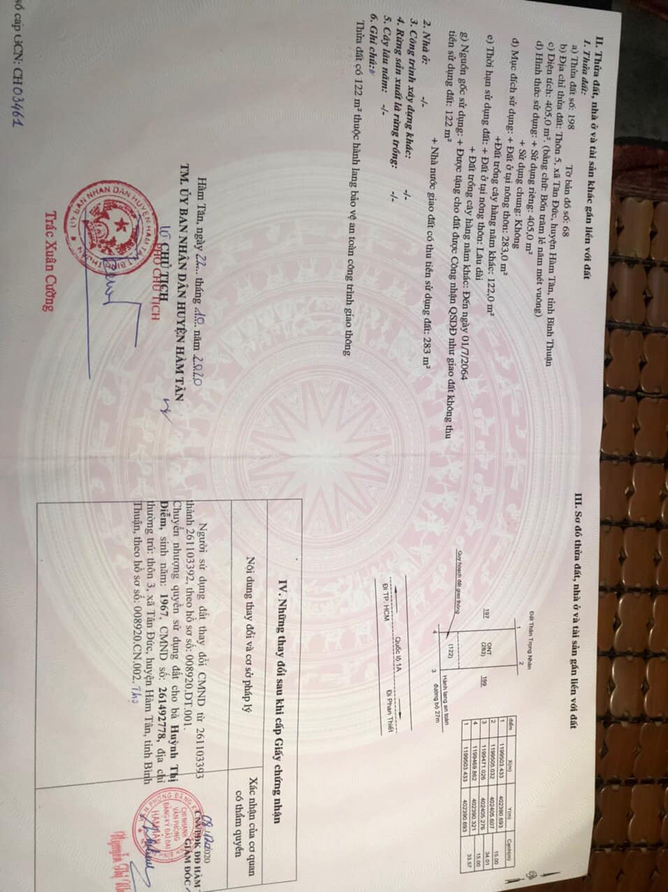 Bán đất mặt tiền Quốc lộ 1A - Ngay cổng KCN Tân Đức -Thị trấn Tân Minh-Bình Thuận