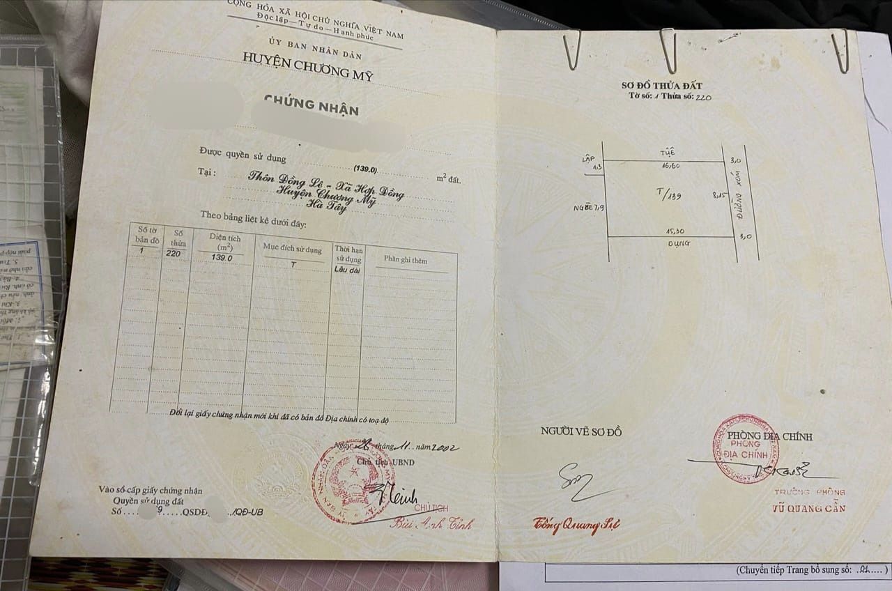 Cc gửi bán 139m2, 2x tr/m2, mt 8.15m, tại Hợp Đồng, Chương Mỹ, Hà Nội, ô tô, ngõ thông, chia lô