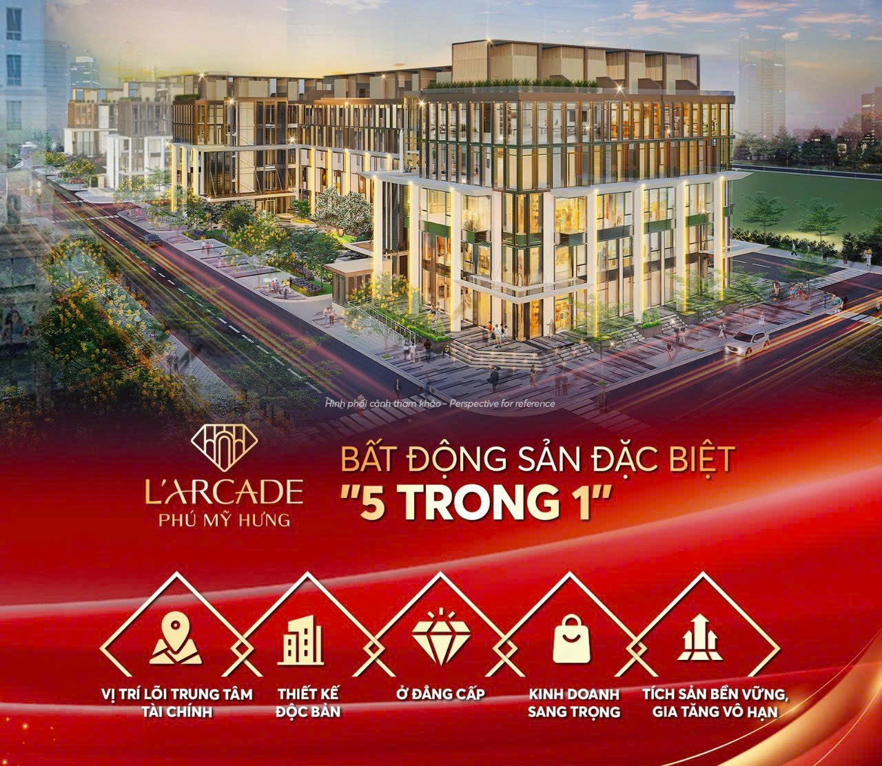 Dự án Nhà ở Thấp Tầng L'Arcade Phú Mỹ Hưng Ngay Trung Tâm Đô Thị Phú Mỹ Hưng. Chỉ 37 căn