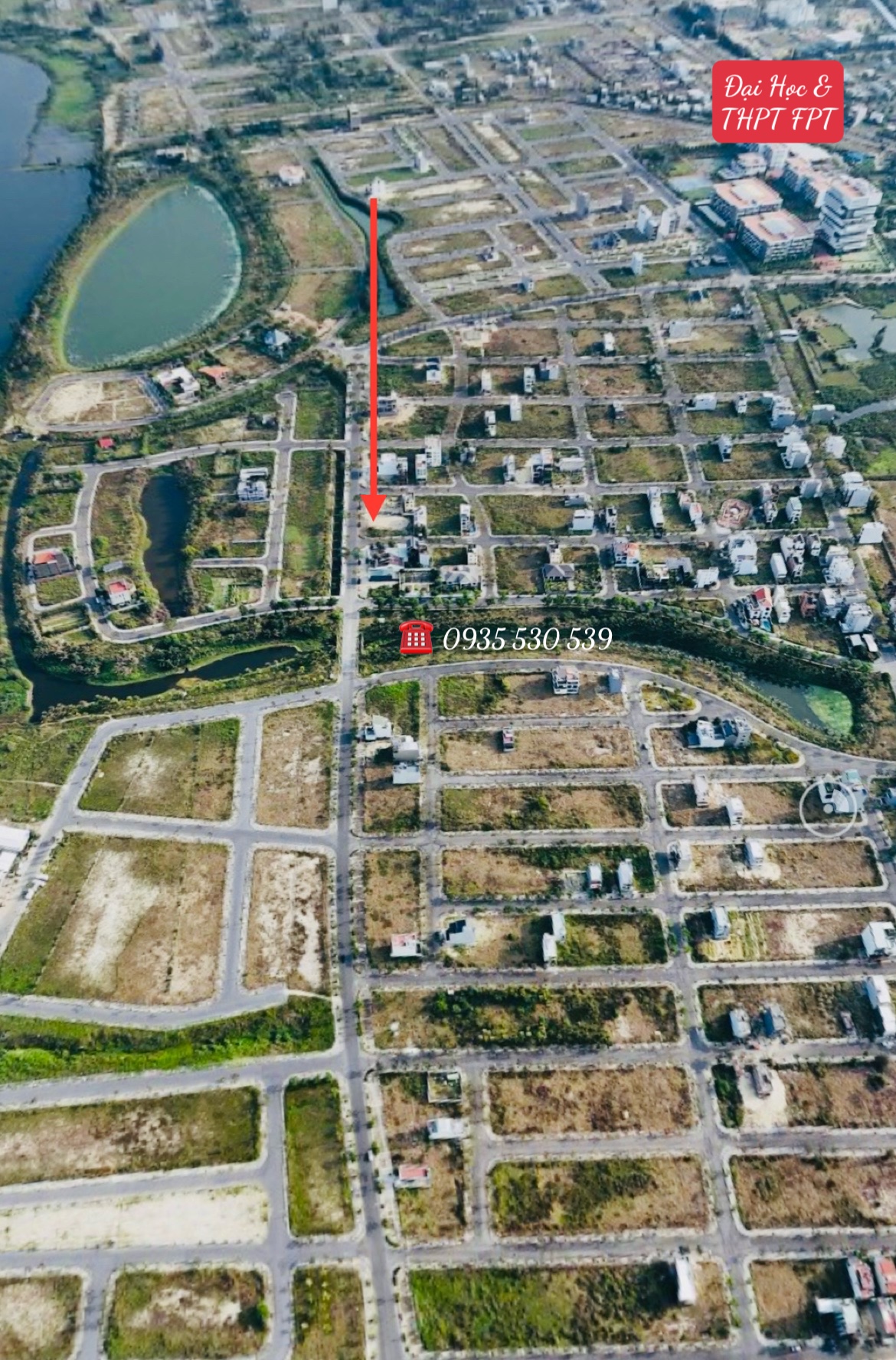 Bán siêu phẩm Lô Biệt Thự FPT City Đà Nẵng Trục Chính Bắc Nam Đường 9,5m lề 8m , View kênh sinh Thái, Mặt tiền rộng 10m.