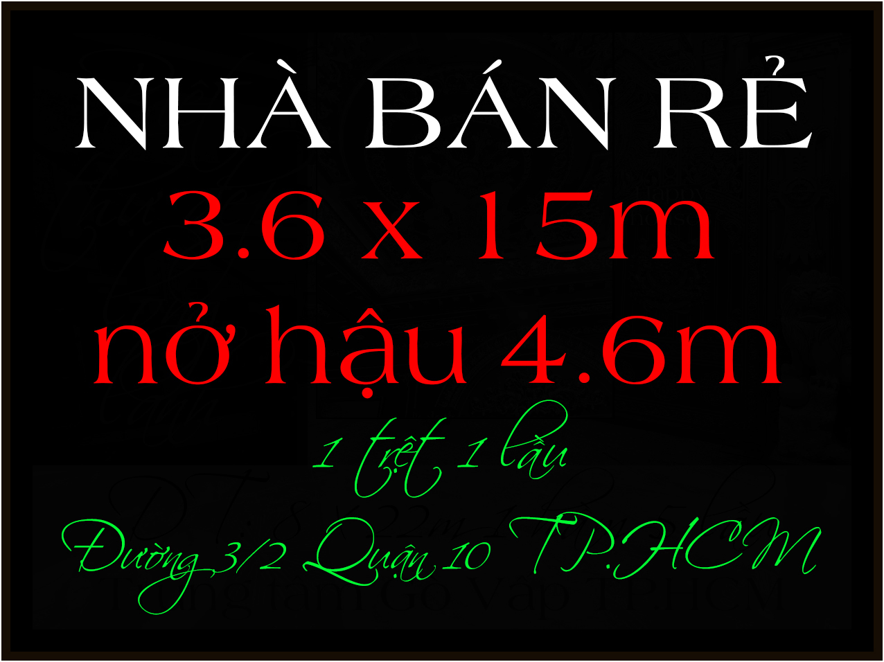 Top nhà vị trí đẹp 3.6 x 15m góc 2 mặt tiền 3/2 Quận 10 Thành phố Sài Gòn