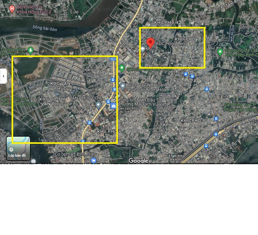 Bán đất PHONG THUỶ, KDC Hồng Long, phường Hiệp Bình Phước, TP.Thủ Đức