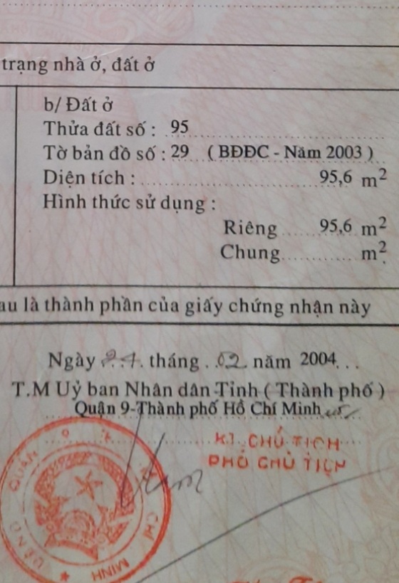 Chính chủ cần bán nhà ngay đầu hẻm ra đường Trương Văn Hải, Tăng Nhơn Phú B, Quận 9, Hồ Chí Minh.