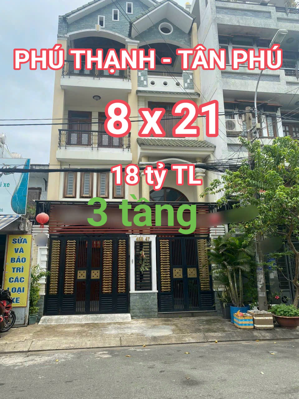 Mặt tiền Họ Lê - Quận Tân Phú, 8 x 21, 3 tầng, chỉ 18 tỷ TL
