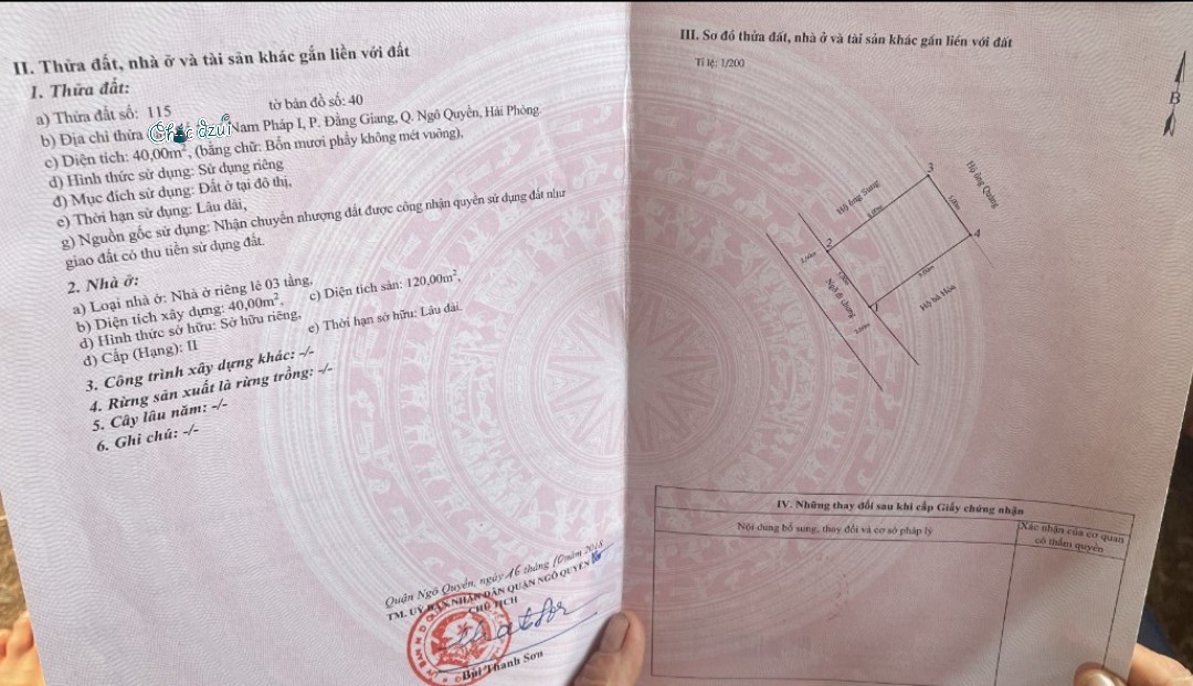 Bán nhà Nam Pháp, diện tích 40m 3 tầng GIÁ 2.7 tỉ vị trí đầu ngõ đông dân