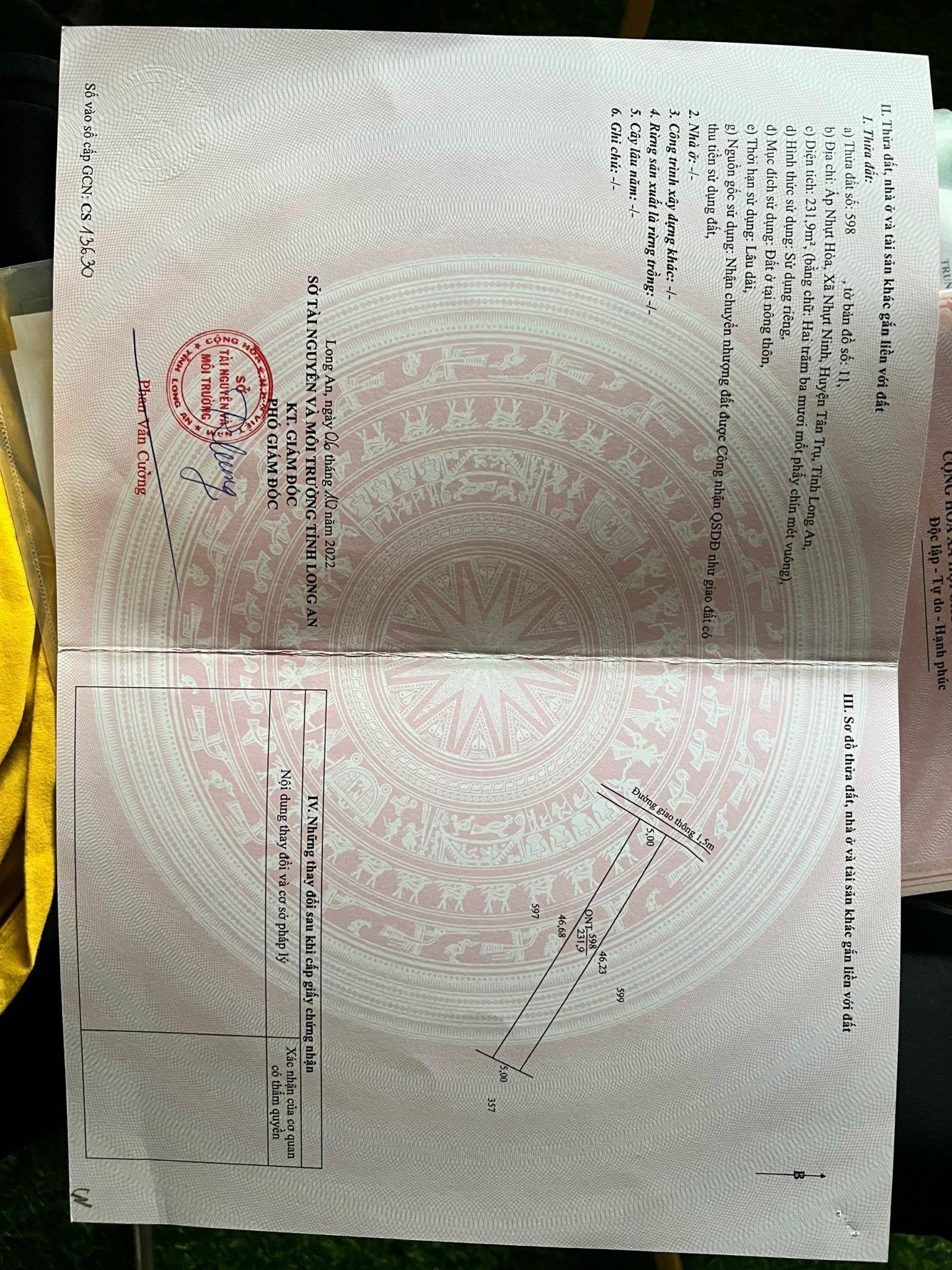 ĐẤT ĐẸP - GIÁ SỐC - Chính Chủ Bán Nhanh Đất Xã Nhựt Ninh, Huyện Tân Trụ, Tỉnh Long An