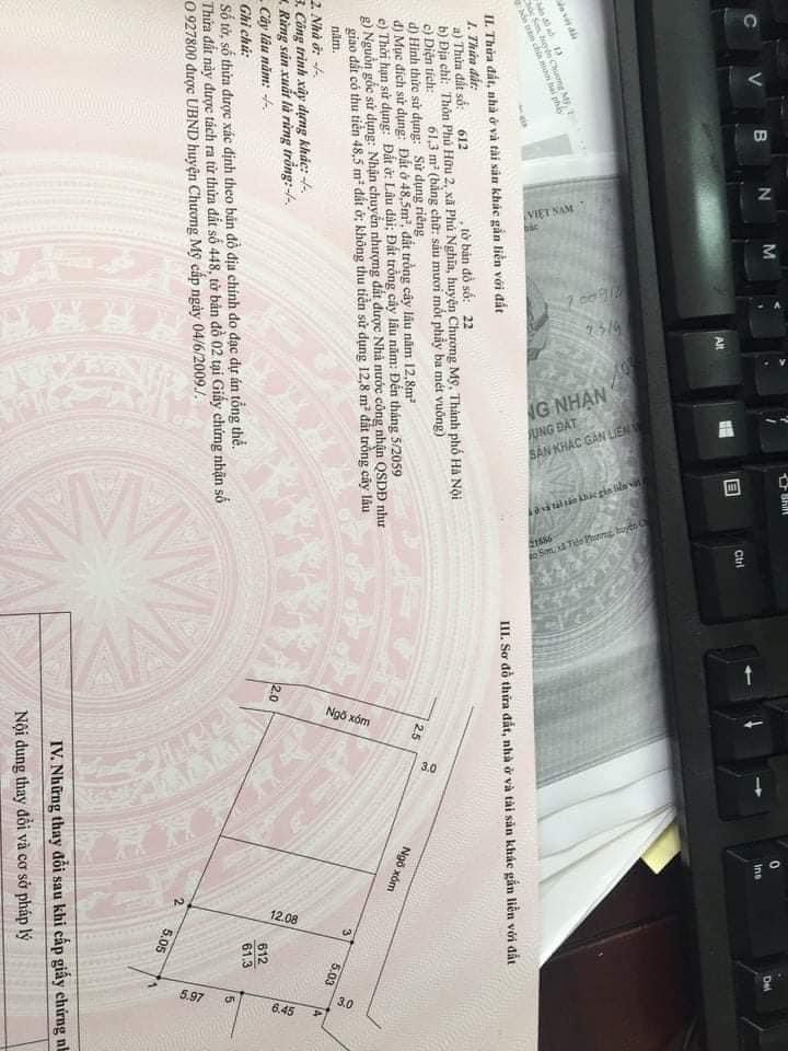 FO phú nghĩa 61.3m2 đẹp giá đầu tư Mọi tiện ích đầy đủ Ngay sau uỷ ban - gần trường học Giá nhỉnh tỷ nhỏ tí xíu thô