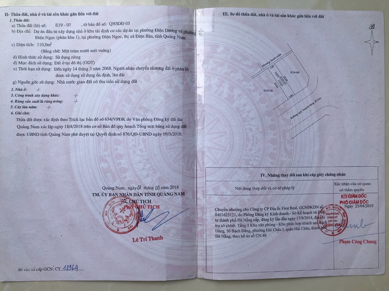 BÁN NHANH 2 LÔ ĐẤT TẠI PHƯỜNG ĐIỆN NGỌC, TX ĐIỆN BÀN