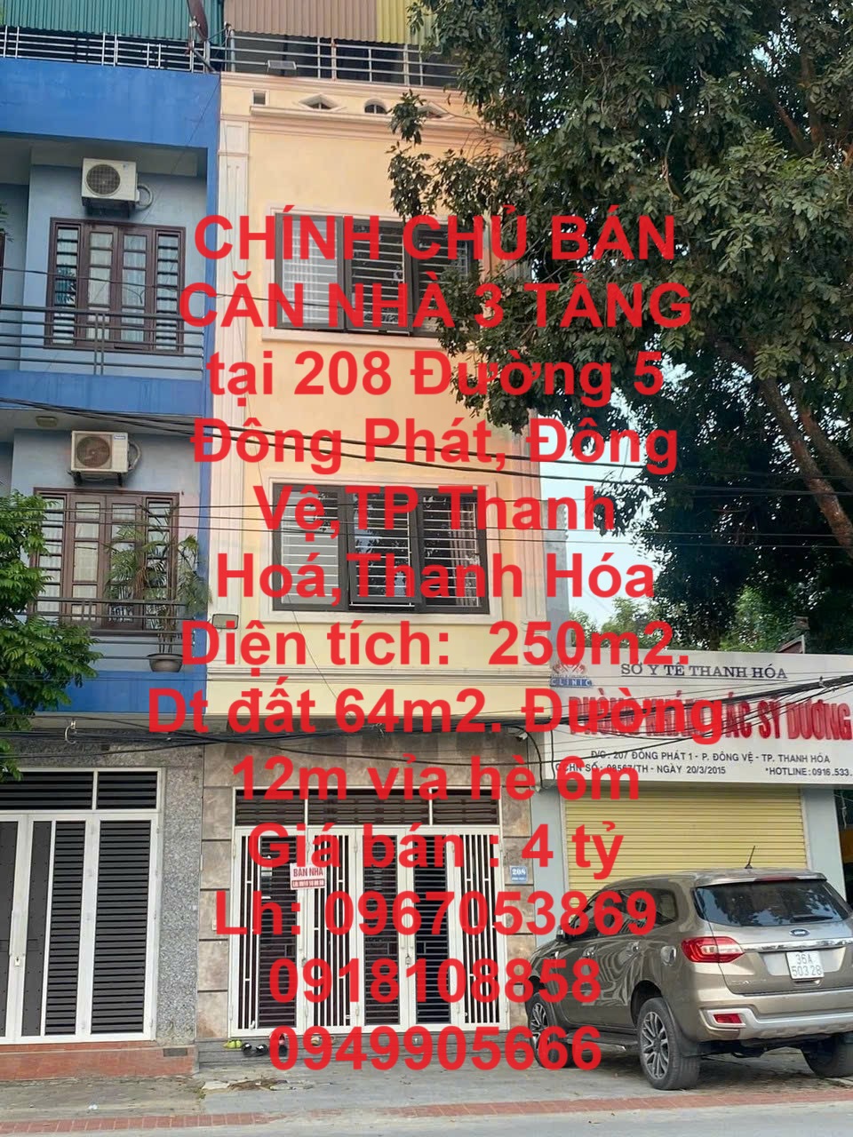 CHÍNH CHỦ BÁN CĂN NHÀ 3 TẦNG tại 208 Đường 5 Đông Phát, Đông Vệ,TP Thanh Hoá,Thanh Hóa