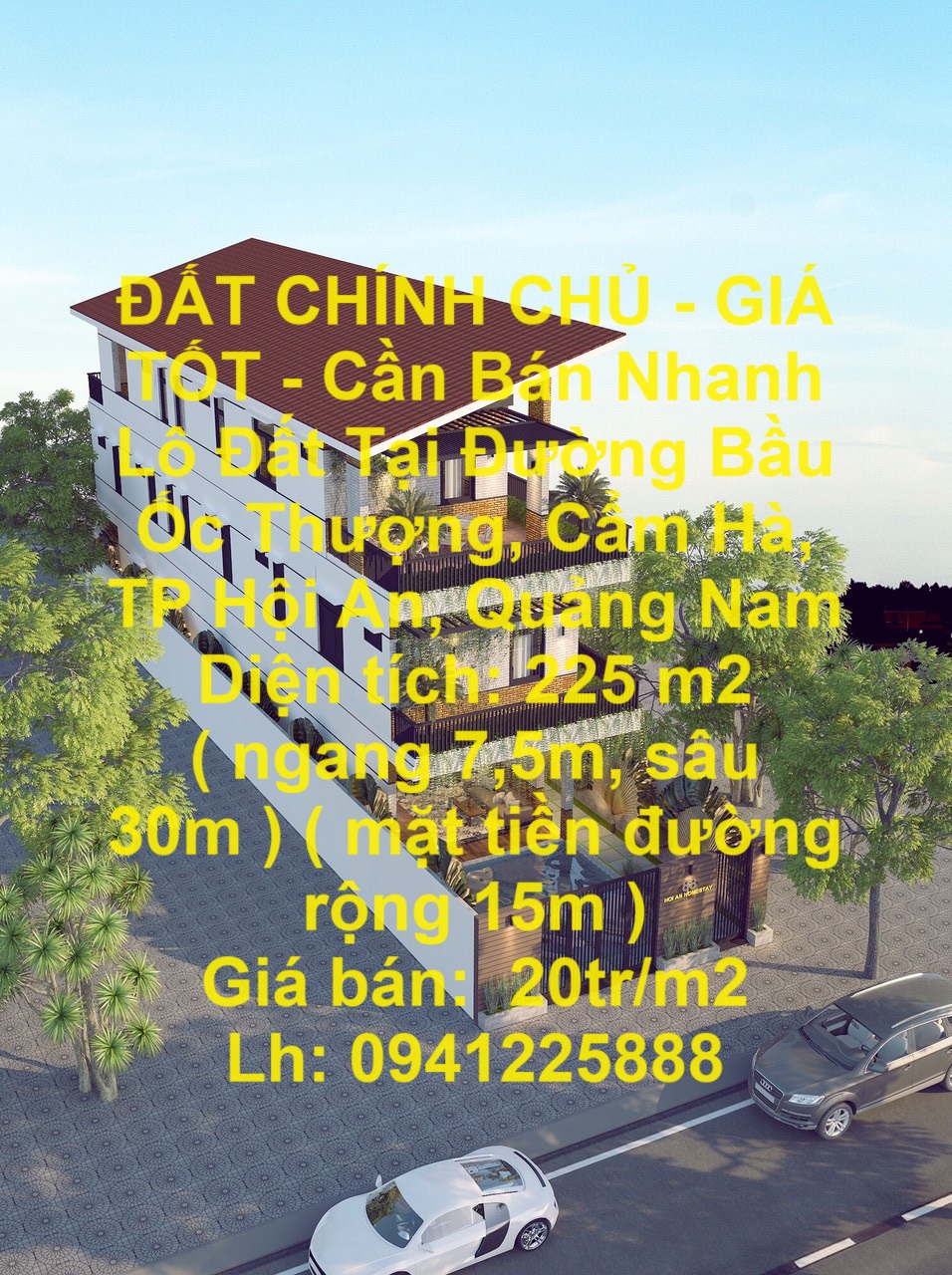 ĐẤT CHÍNH CHỦ - GIÁ TỐT - Cần Bán Nhanh Lô Đất Tại Đường Bầu Ốc Thượng, Cẩm Hà, TP Hội An, Quảng Nam