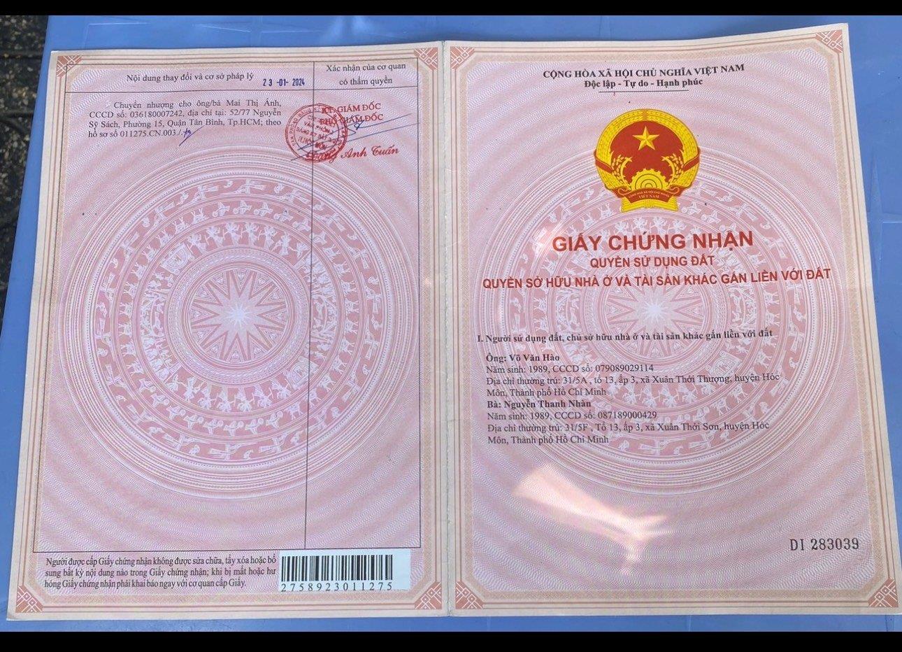 ĐẤT ĐẸP - GIÁ TỐT - Cần Bán Nhanh Lô Đất Vị Trí Đắc Địa Tại Xuân Thới Thượng, Hóc Môn, Hồ Chí Minh
