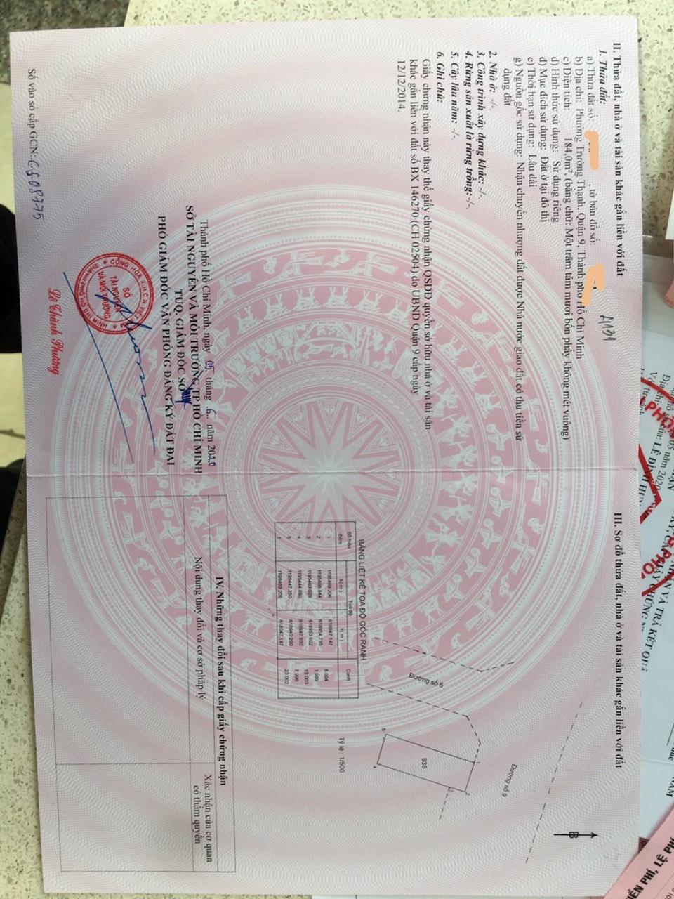 Cần Bán Lô Đất Nằm Mặt Tiền Sông Tắc Khu Dự Án Trường Đại Học Mở, Quận 9 Cũ