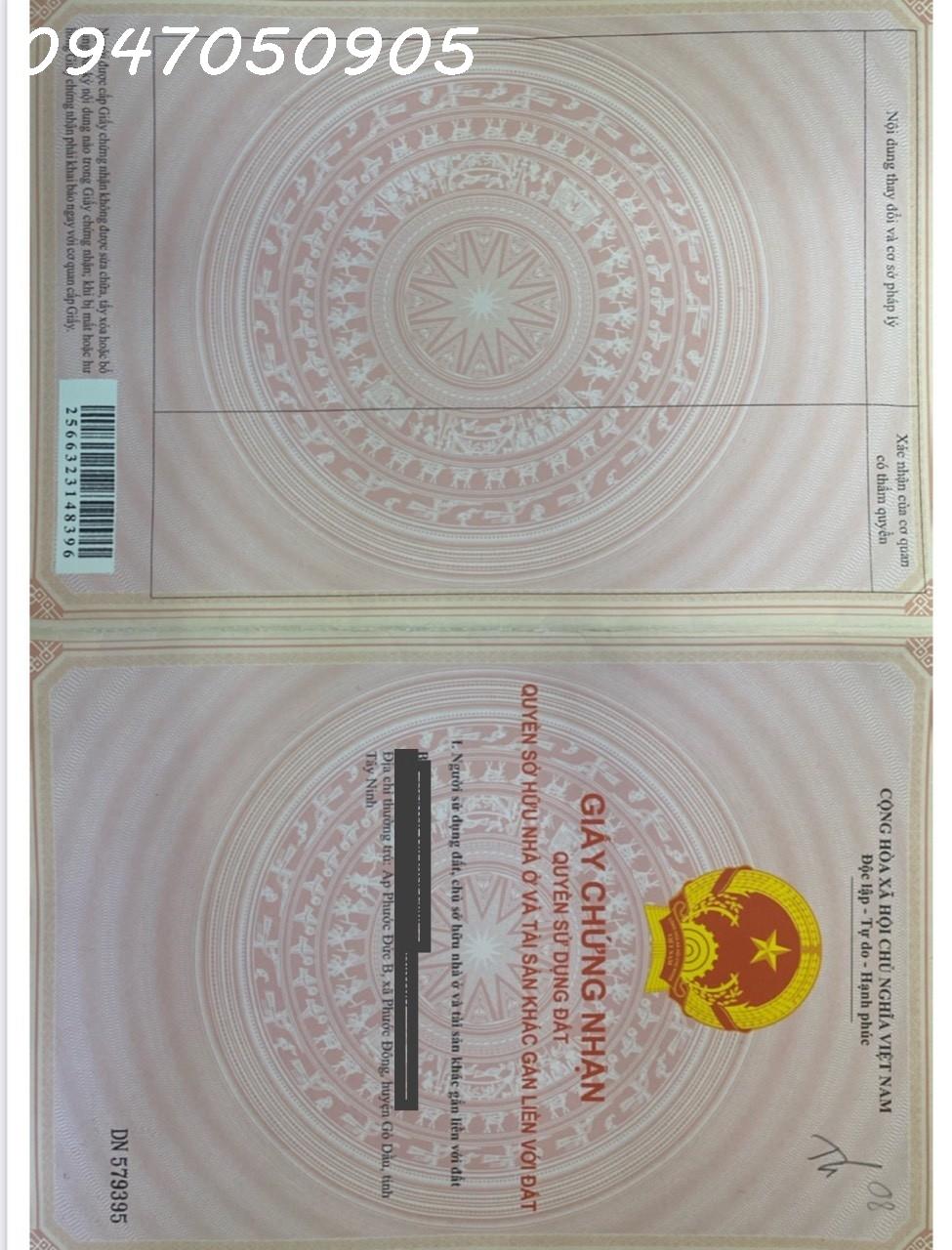 CHÍNH CHỦ CẦN BÁN LÔ ĐẤT TẠI TÂY NINH