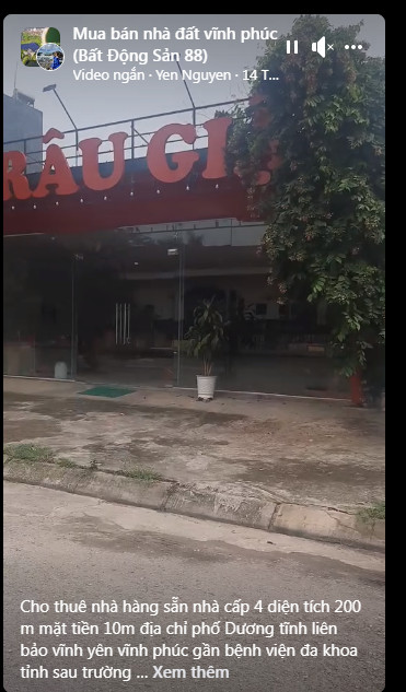 Chính chủ cho thuê nhà tại phố Dương Tĩnh, Liên Bảo, Vĩnh Phúc.