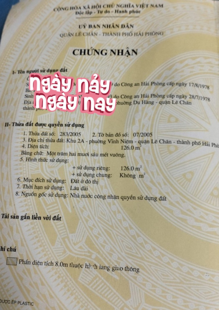 Bán đất mặt đường Thiên Lôi vị trí đẹp, diện tích 126m MT 4.5m gần ngã 4 Phúc Tăng