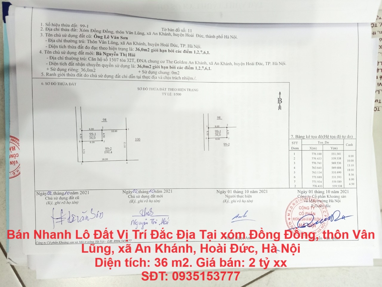 ĐẤT ĐẸP - GIÁ TỐT - Cần Bán Nhanh Lô Đất Vị Trí Đắc Địa Tại An Khánh, Hoài Đức, Hà Nội