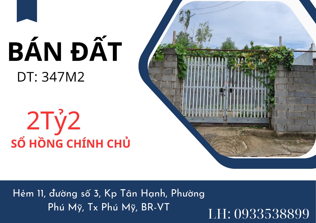 Chính Chủ Cần Bán Lô Đất Vị Trí Đẹp Tại Bà Rịa Vũng Tàu