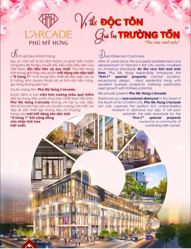 LARCADE PHÚ MỸ HƯNG Hiếm có, Xuất hiện 1 lần duy nhất