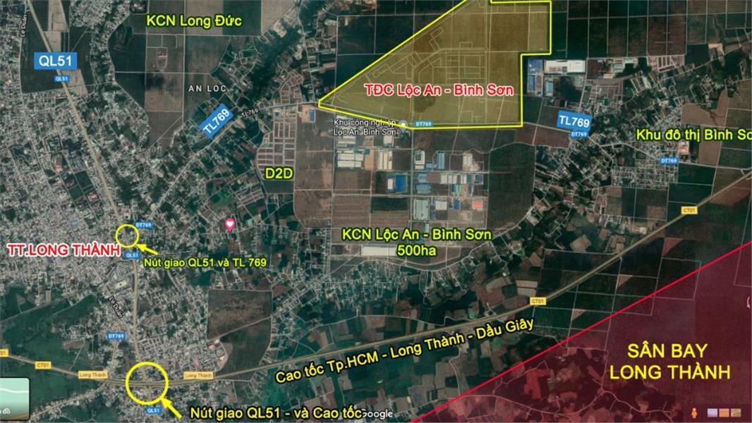 Sở Hữu Ngay Lô Đất TĐC Lộc An, Xã Bình Sơn, Huyện Long Thành - Đồng Nai