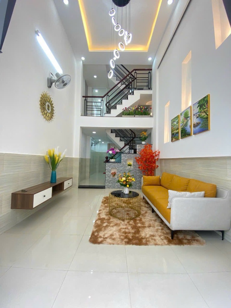 Bánnhà mới, Đườngsố4 P16 Gòvấp 45m trệt lửng 2lầu 4tỷ6, Sổ Hồng riêng