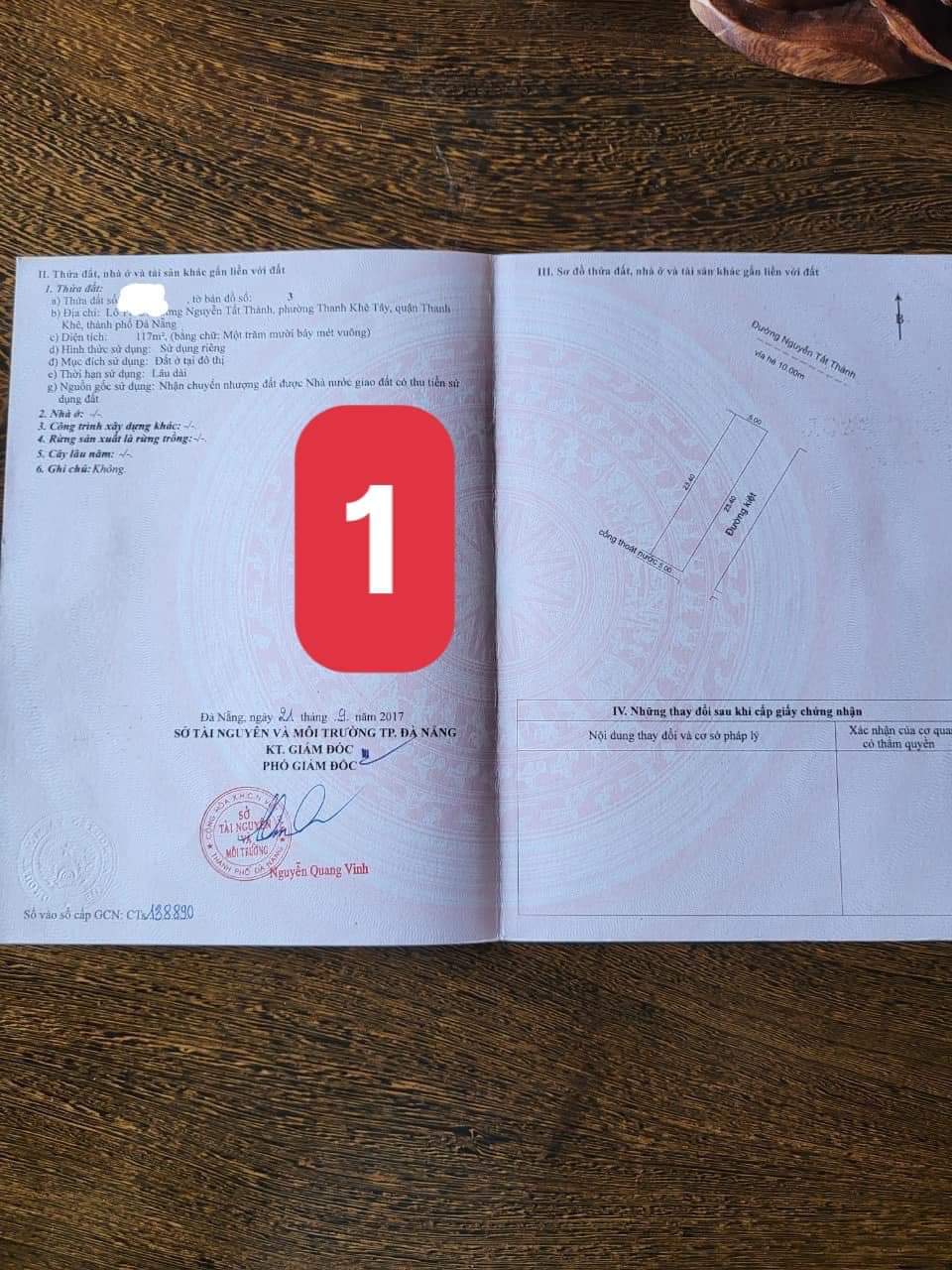 Bán đất MT đường Nguyễn Tất Thành - kẹp kiệt bên hông 5m rất thoáng