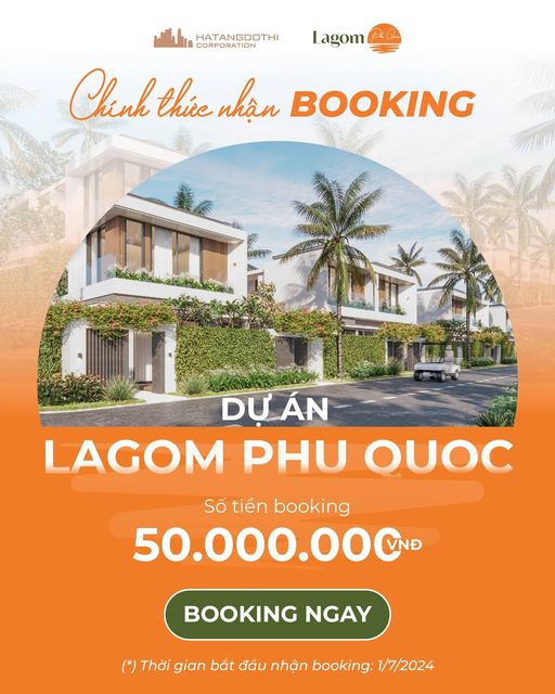 Lagom Phú Quốc chính thức nhận Booking O987 663 865 giá gốc chiết khấu lên tới 8%