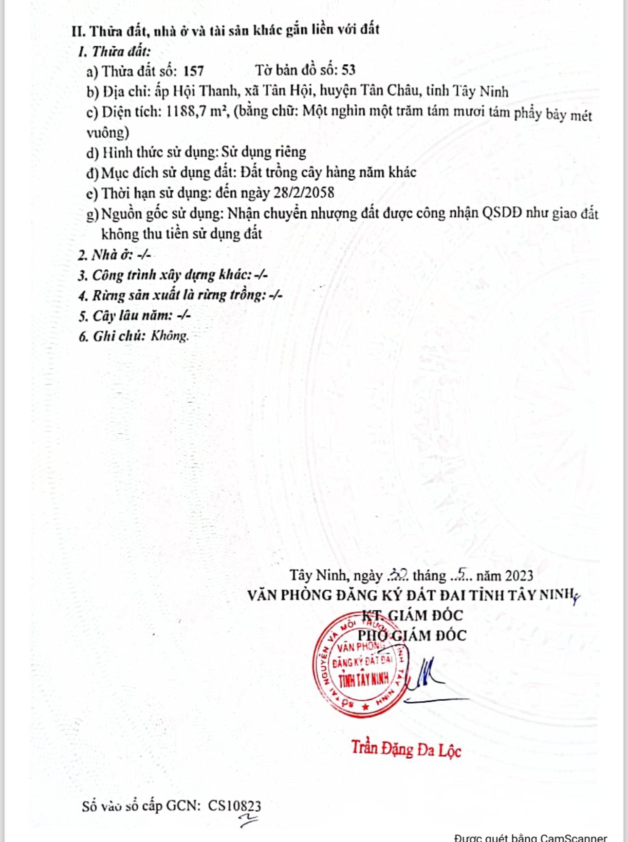 Bán Đất Vàng Tại Ấp Hội Thanh, Xã Tân Hội, Huyện Tân Châu, Tỉnh Tây Ninh