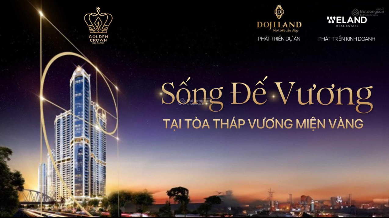 "Ưu đãi đặc biệt: Chiết khấu 2% và nhận 100 triệu đồng khi đặt chỗ căn hộ Đế Vương Golden Crown Hải Phòng!"