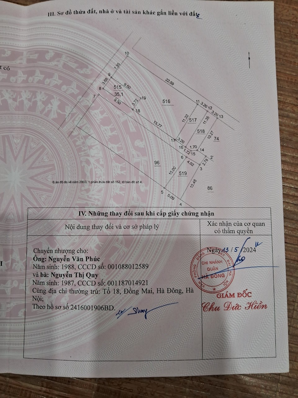 ĐẤT CHÍNH CHỦ LÔ GÓC YÊN NGHĨA HÀ ĐÔNG DT 35M2 NHỈNH 2 TỶ