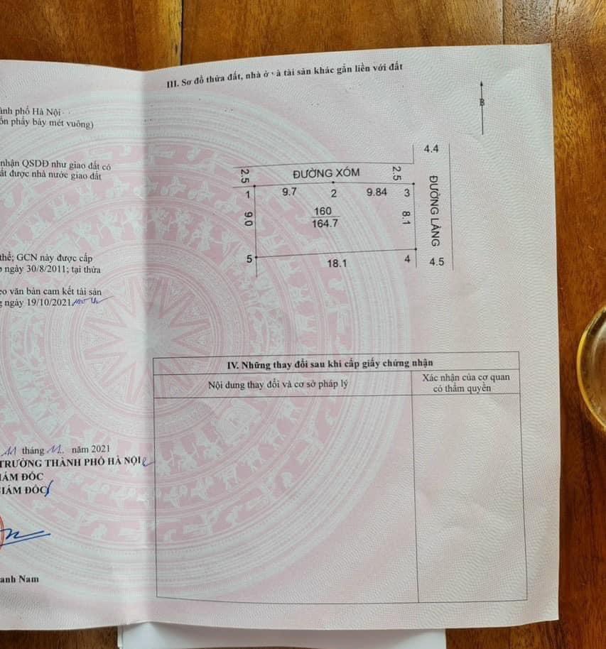 164,8m lô góc - full thổ siêu đẹp tại trung tâm xã Ngọc hoà - chương mỹ - chia 4 lô không mất ngõ đường ô tô thoải mãi