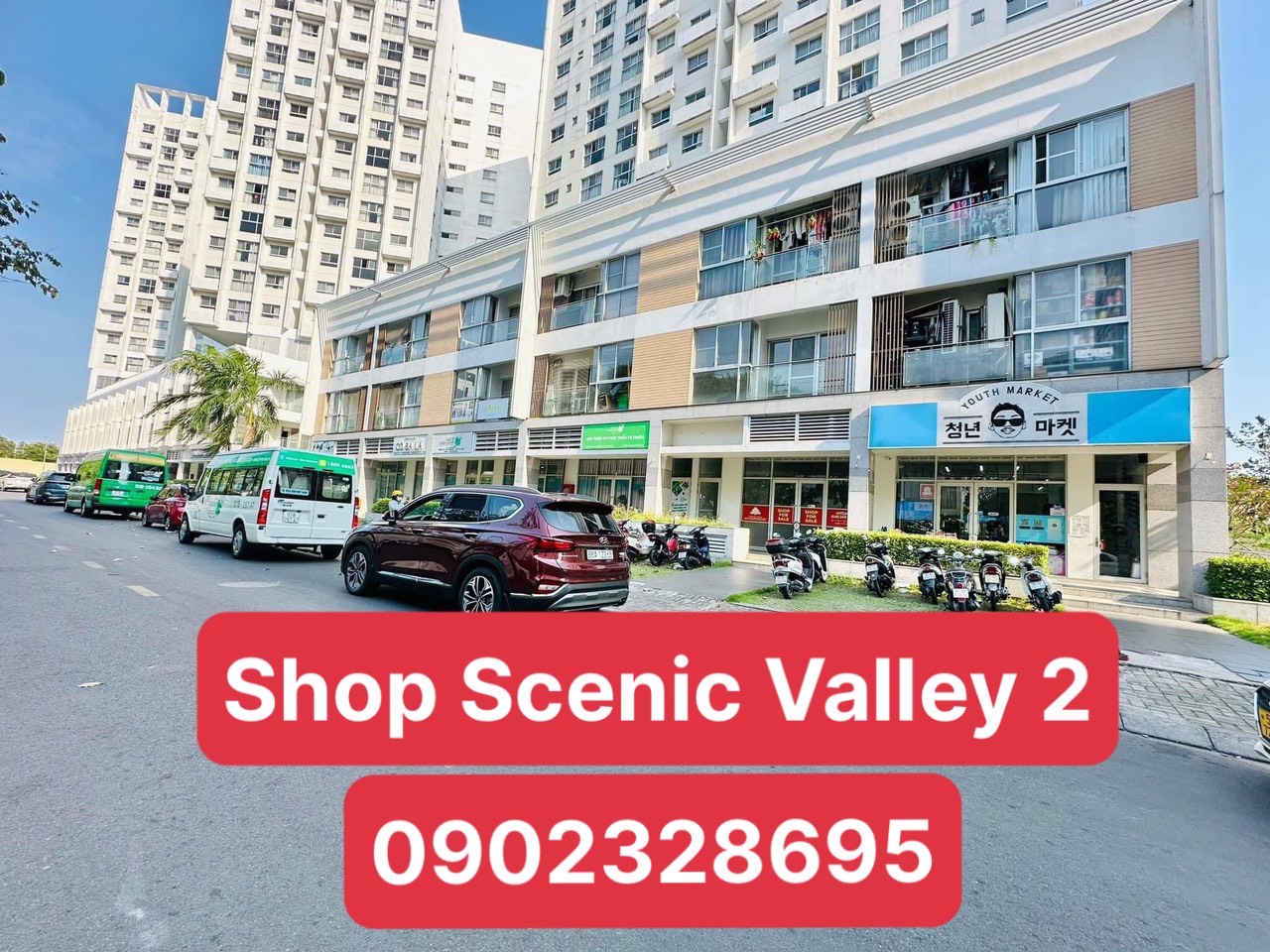 Tại khu căn hộ Scenic Valley 2 Phú Mỹ Hưng mở bán 3 căn shophouse được xây dựng 1 trệt + 1 lầu, 1 số căn sẽ có thêm sân