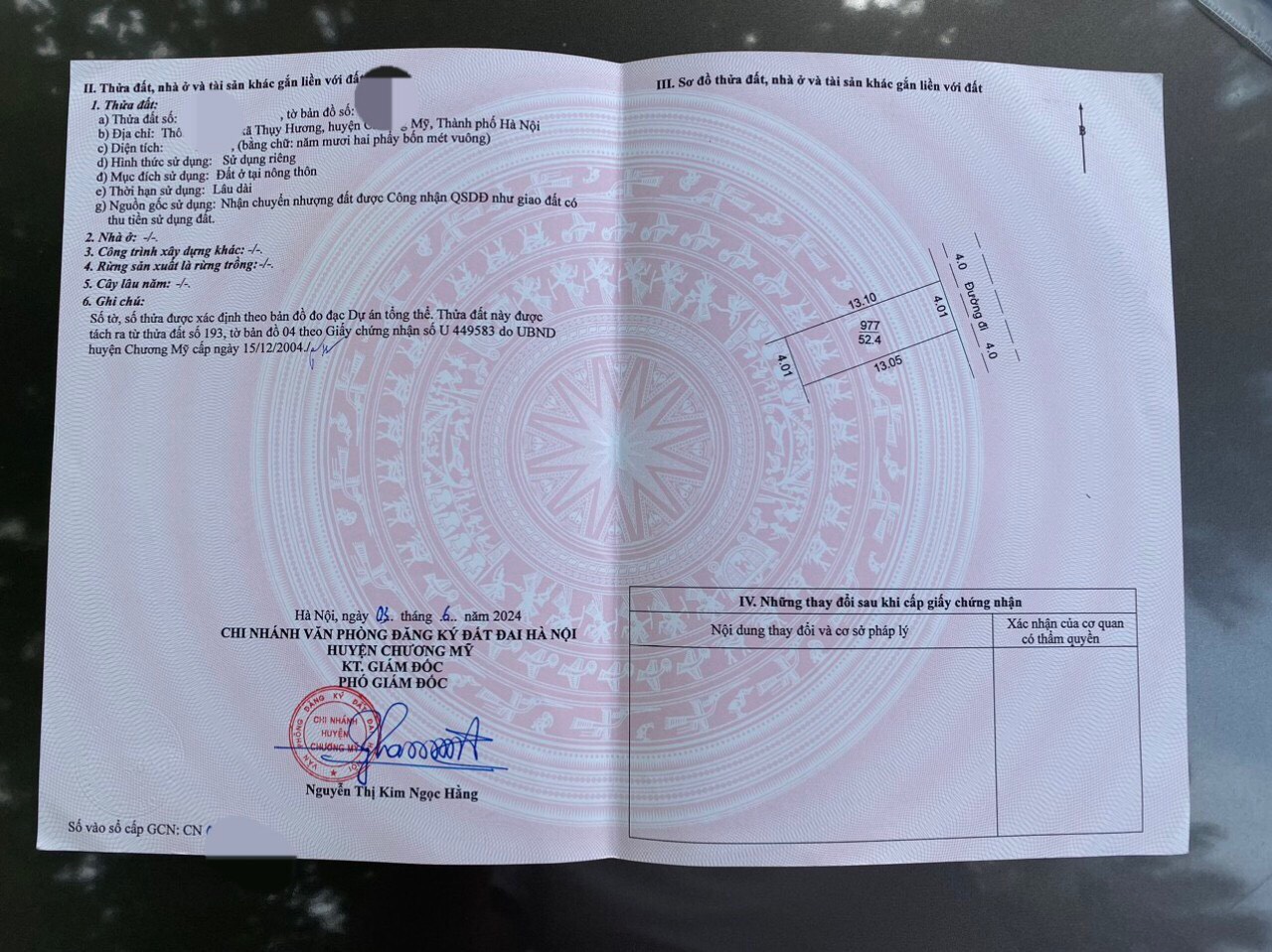 Mở bán 2 lô đất 52.1m thuỵ hương chương mỹ -sát ngay thị trấn chúc sơn , tiện ích không thiếu thứ gì