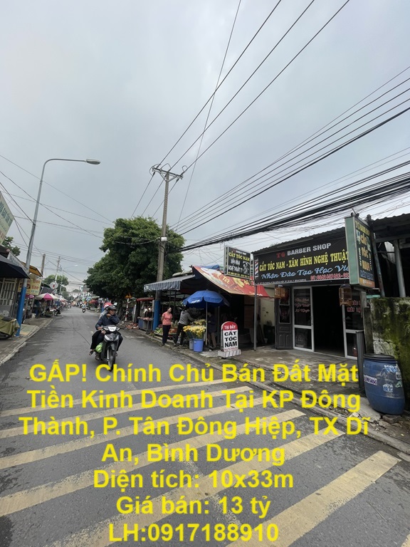 GẤP! Chính Chủ Bán Đất Mặt Tiền Kinh Doanh Tại KP Đông Thành, P. Tân Đông Hiệp, TX Dĩ An, Bình Dương