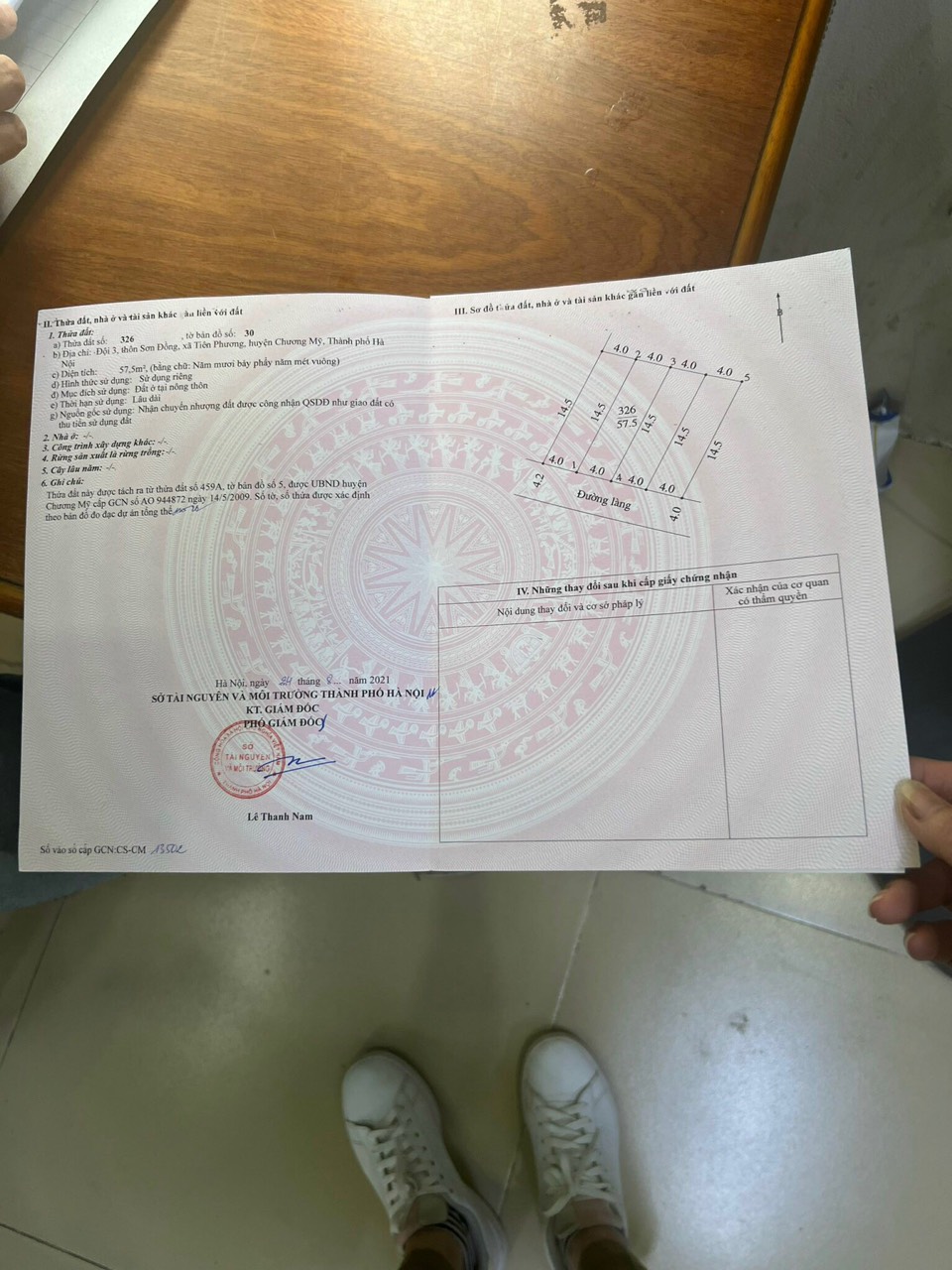 Chính chủ gửi bán lô đất 57.5 m2 cực đẹp tại Sơn Đồng - Tiên Phương cách quốc lộ 6 chỉ vài trăm mét, giá đầu tư Liên hệ