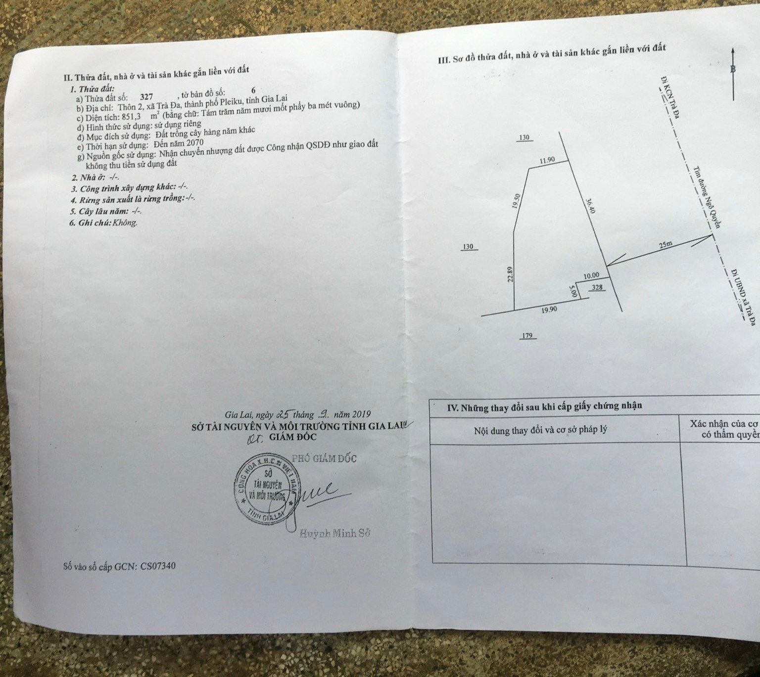 Chính chủ bán gấp bán lỗ đất trung tâm Tp. Pleiku 0989.174.556 .