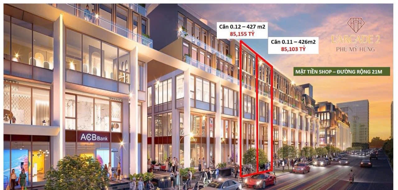 Bán nguyên cặp ngang 12m tại dự án Larcade Phú Mỹ Hưng rất đẹp. Xem ngay 0901323786