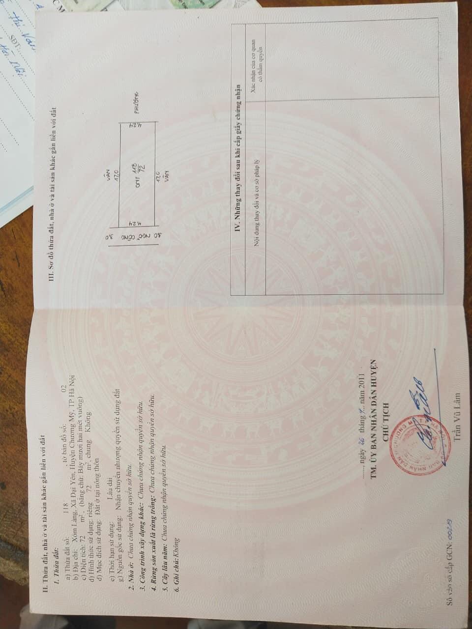 Siêu hot lô đất 72m2 ngay tỉnh lộ 419 - Mặt tiền = mặt hậu =4.24m - Sổ đỏ pháp lý chuẩn công chứng trong ngày - Cách