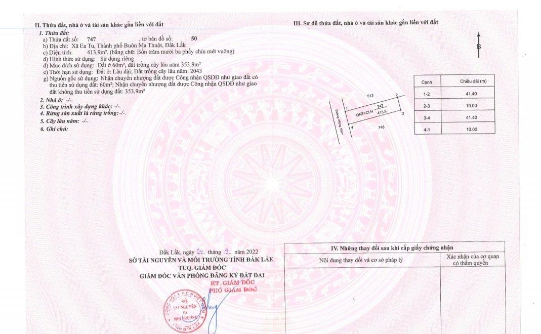 Đất đẹp – giá tốt cần bán nhanh lô đất đẹp tiềm năng tại xã Ea Tu tp Buôn Ma Thuột, tỉnh Đắk Lắk