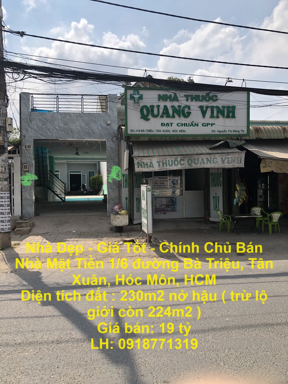 Nhà Đẹp - Giá Tốt - Chính Chủ Bán Nhà Mặt Tiền 1/6 đường Bà Triệu, Tân Xuân, Hóc Môn, HCM