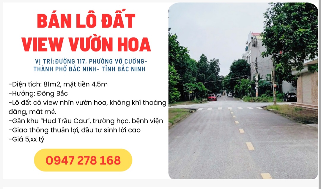 Đất Đẹp Giá Rẻ Vị Trí Vàng Nằm Ngay TP Bắc Ninh