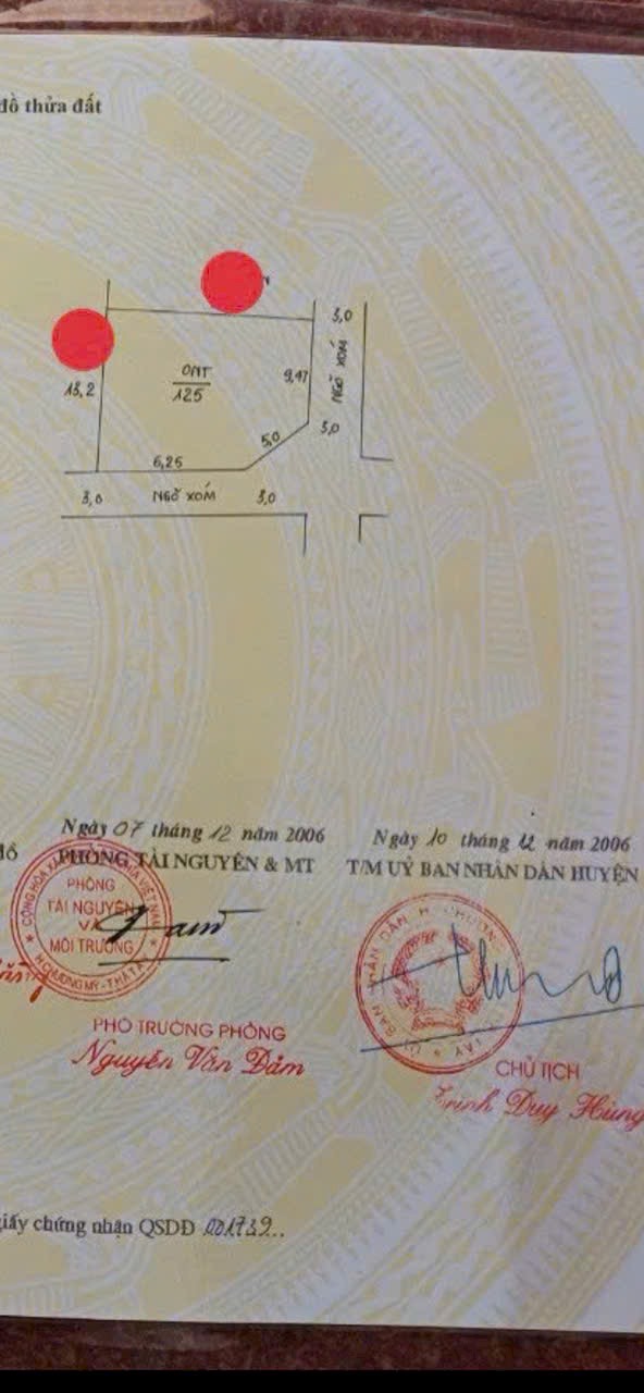 f0 Tại Quảng bị - Chương mỹ Diện tích 125m cách trung tâm hành chính - trường - chợ chỉ 150m Giá chỉ có hơn 10tr/m