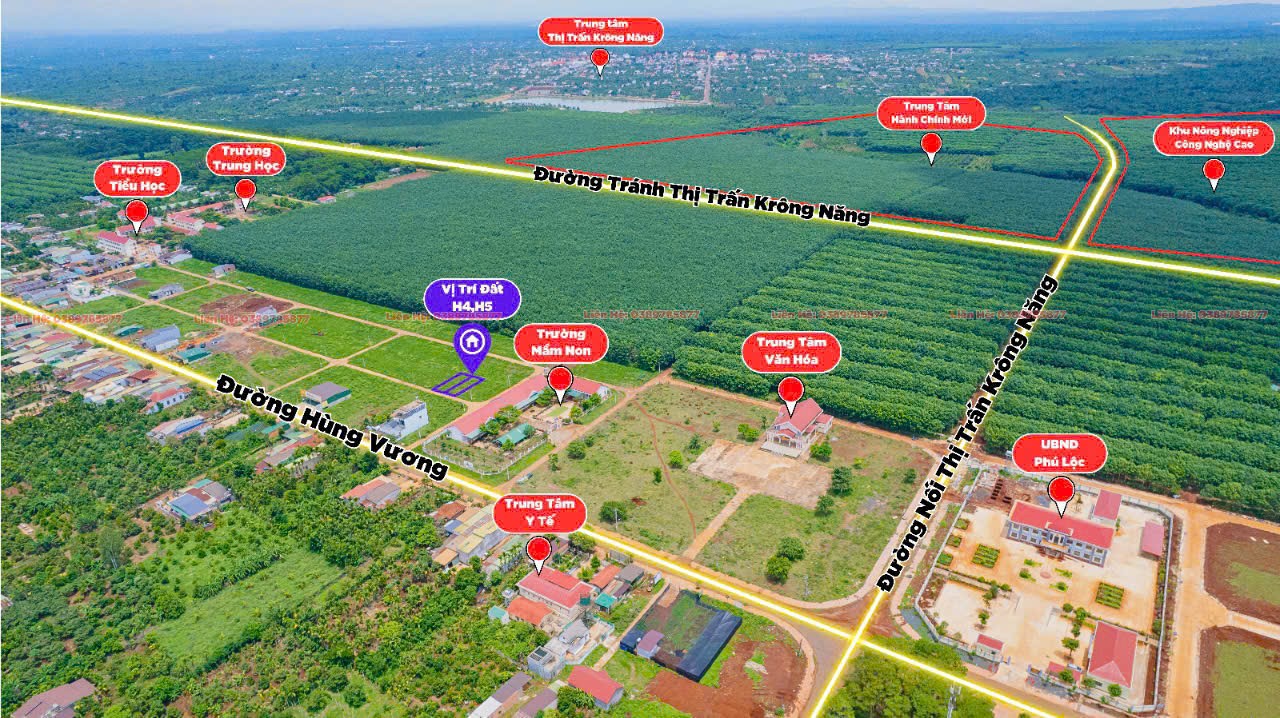 ĐẤT THỔ CƯ TRUNG TÂM HÀNH CHÍNH MỚI HUYỆN KRONG NĂNG CHỈ 5.5TR/M2