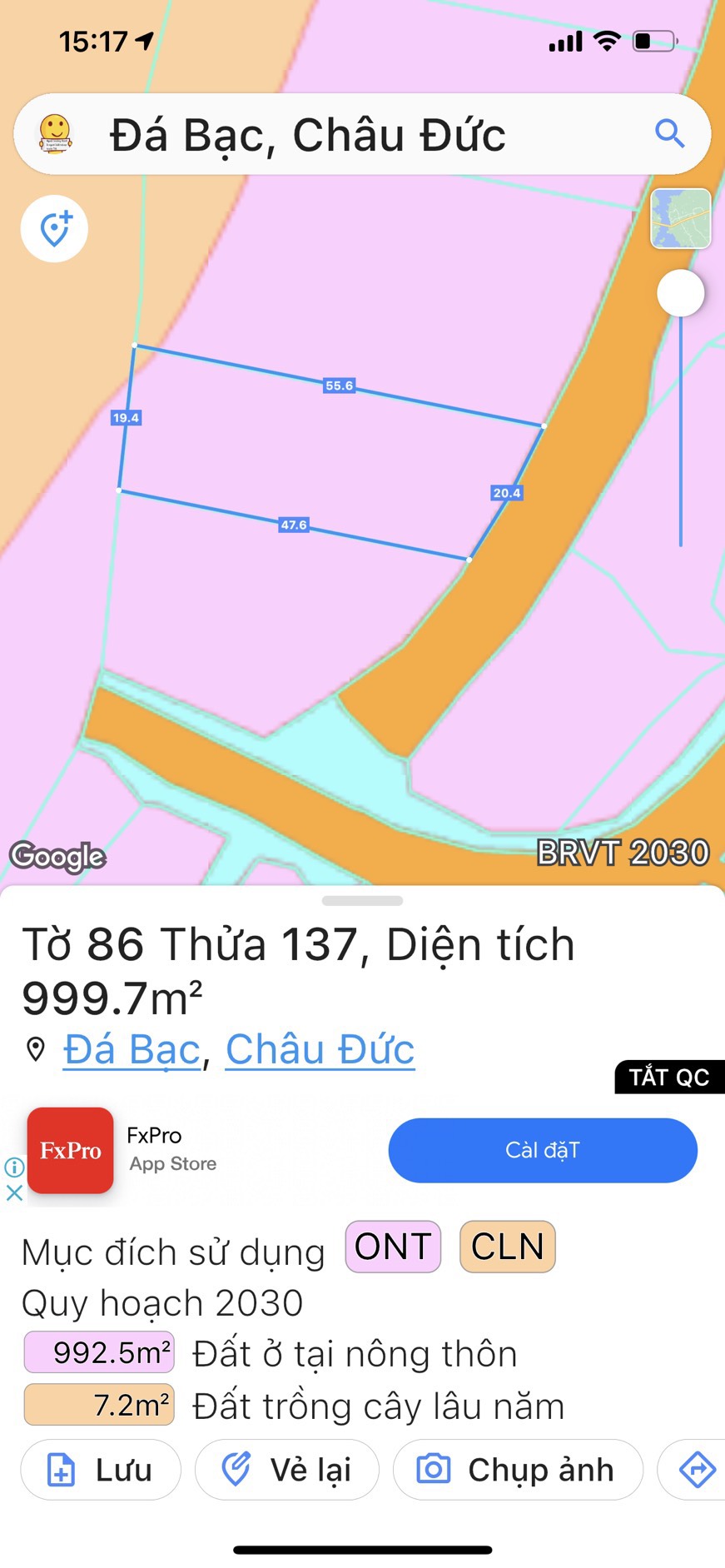 CHỦ Bán Mặt Tiền Nhựa - ĐÁ BẠC - Châu Đức , bà rịa vũng tàu
